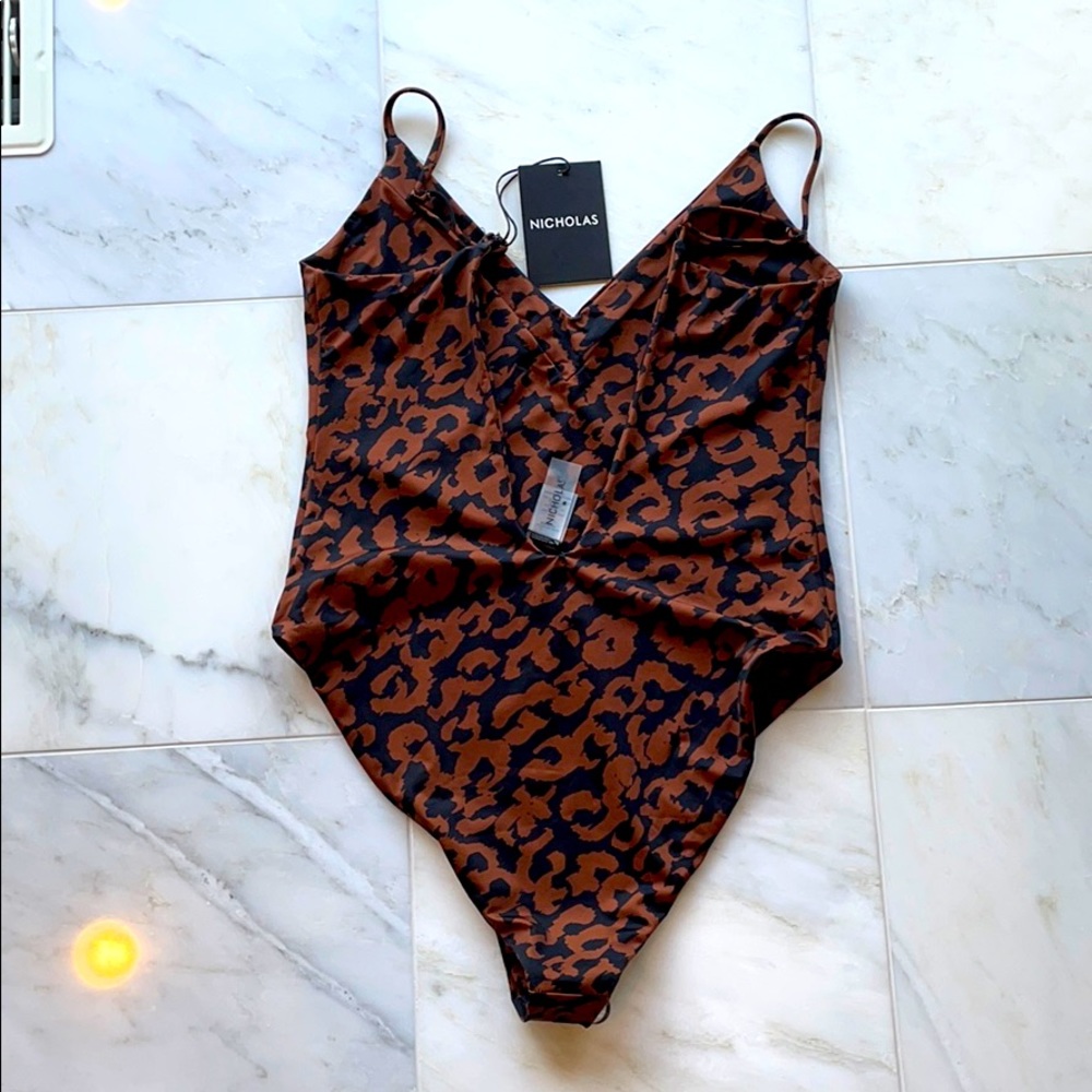 Nicholas V One Piece in Black Leopard - Picture 5 of 7